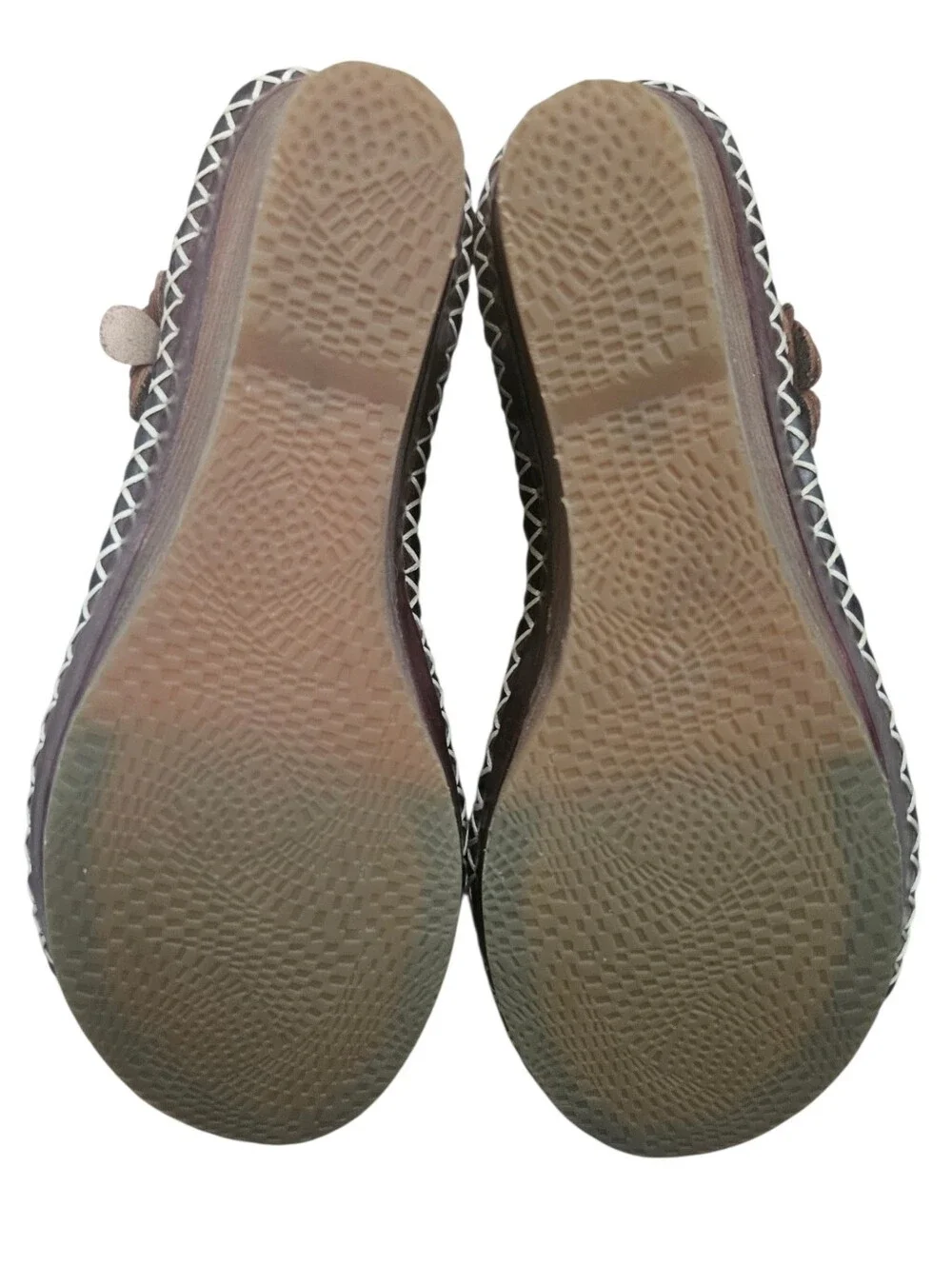 L'Artiste By Spring Step Brown Leather Wedge Sandals Women's 36 (6) Floral Boho